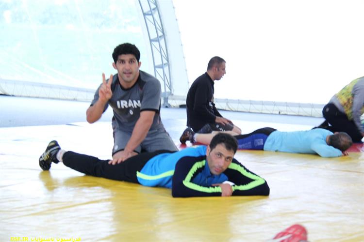تمرین تیم ملی کشتی فرنگی بزرگسالان در ولادیمیر